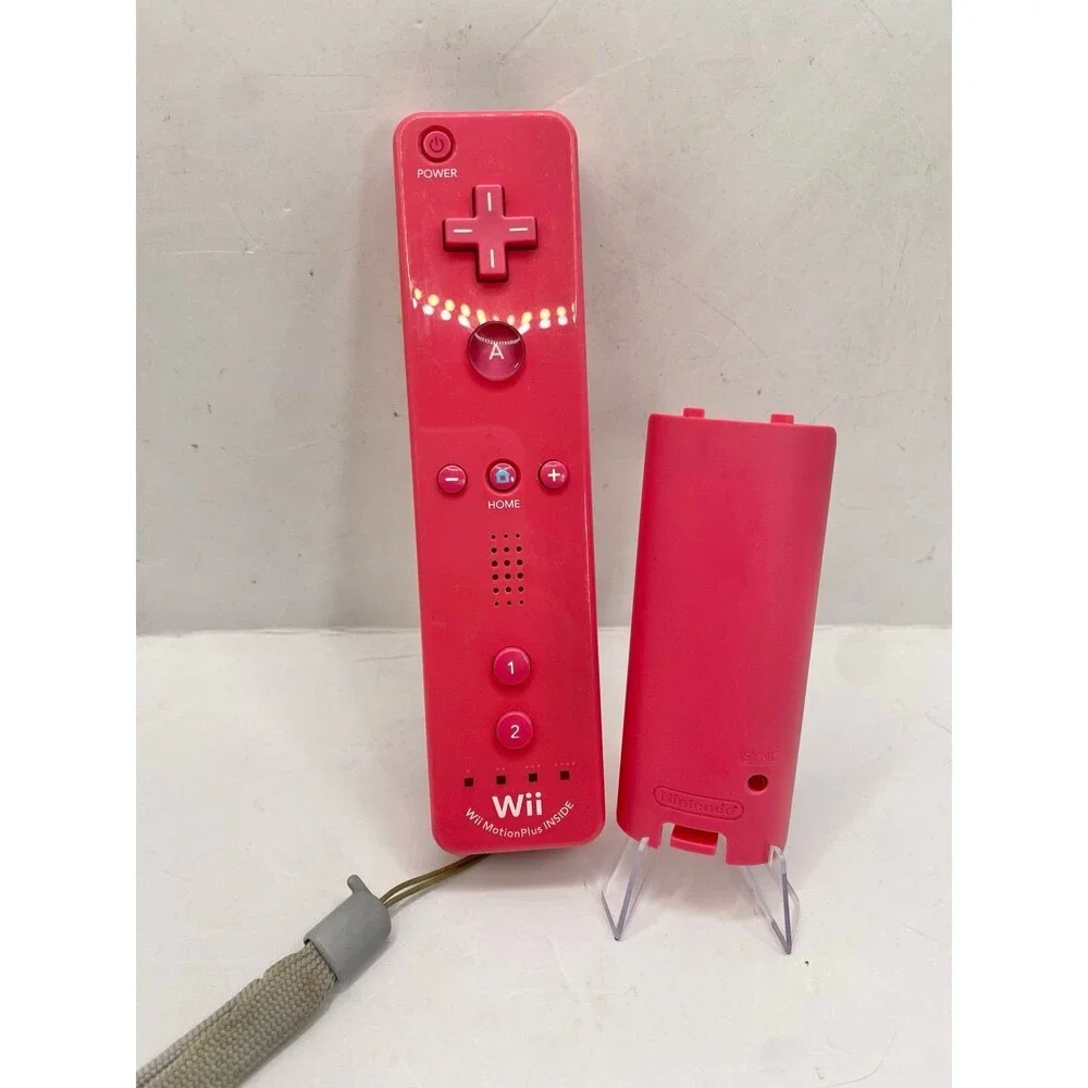 Official Nintendo Motion Plus Controller Pink Wii Remote OEM - Tested